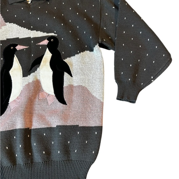 Penguin vintage, Pattern Gray Sweater, medium - Picture 5 of 13